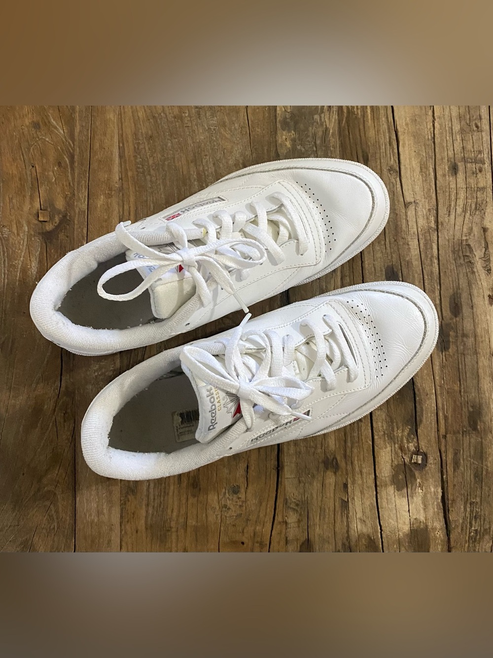 Mens Reebok Club C 85 Athletic Shoe - White / Light Gray size 11